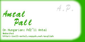 antal pall business card